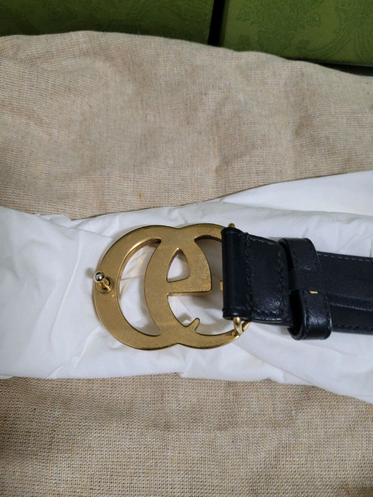 구찌 GG 마몬트 금장 벨트--3