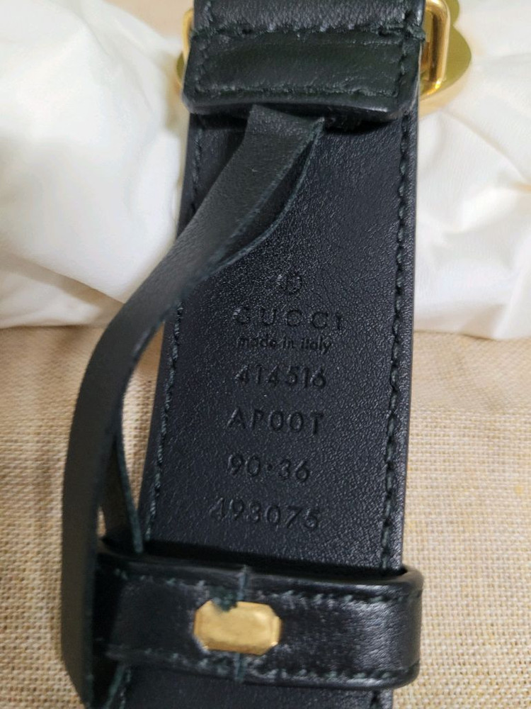 구찌 GG 마몬트 금장 벨트--5