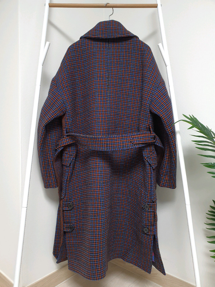 럭키슈에뜨 울 벨트 롱코트--6