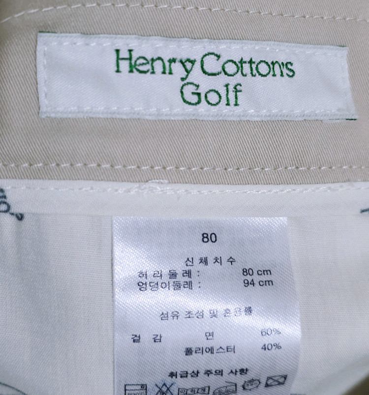 헨리코튼 골프 팬츠 (새상품) 80*30-32--6