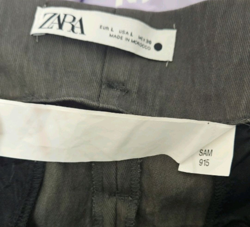 [새상품]자라(ZARA) 링 벨트 웨이스트 와이드 팬츠 바지--6