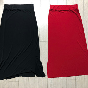 새상품 롱스판 스커트 블랙, 레드 일괄