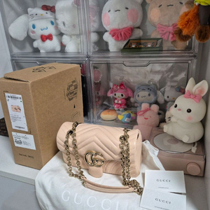 25년식 새상품 구찌GG 마몽 스몰 숄더백 소프트핑크 837280 마몬트