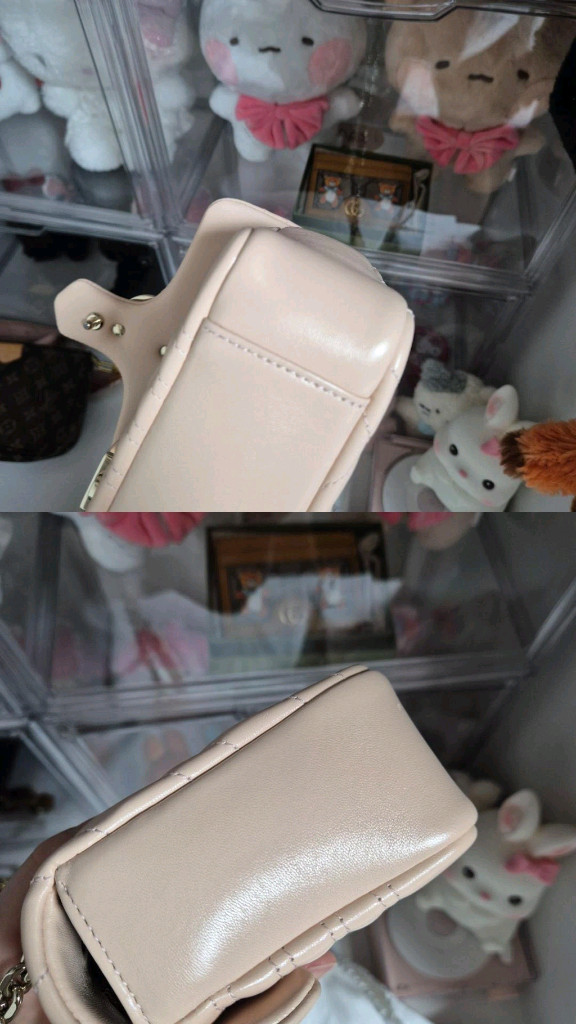 25년식 새상품 구찌GG 마몽 스몰 숄더백 소프트핑크 837280 마몬트--5