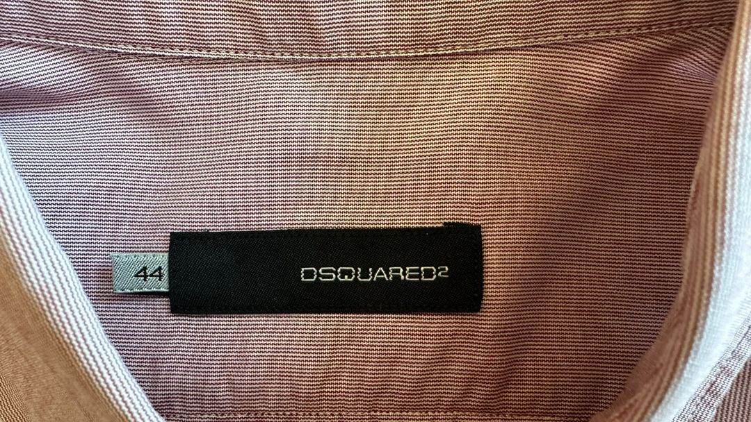 디스퀘어드 DSQUARED 셔츠 남방 정장 슈트 신사 정품 새상품급44사이즈슬림하지 않아요레이저 각인 단추드레스 캐--4