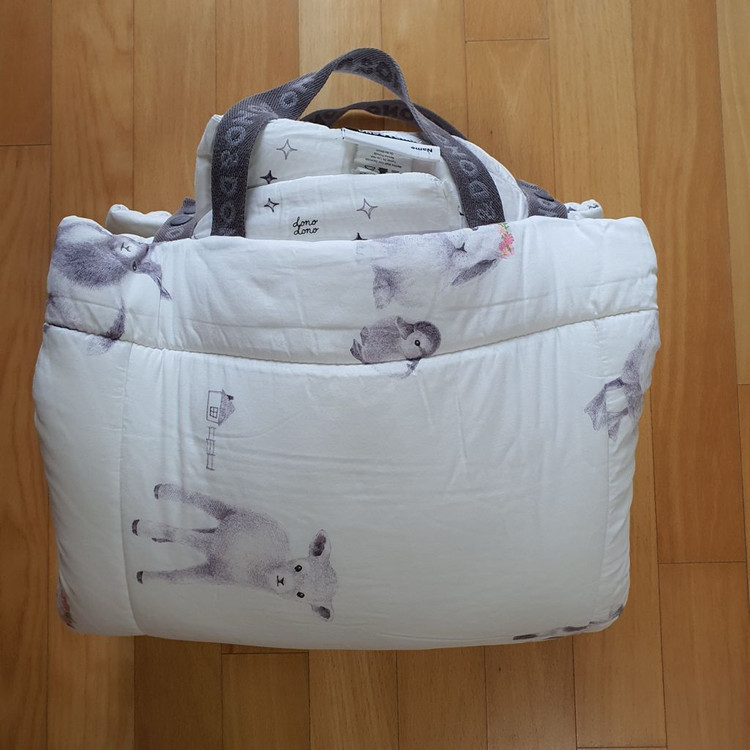 도노앤도노 휴대용 아기 침구세트 낮잠이불세트 유아 영유아 낮잠 육아 신생아 - 사이즈: 이불 96X104cm, 패드--1