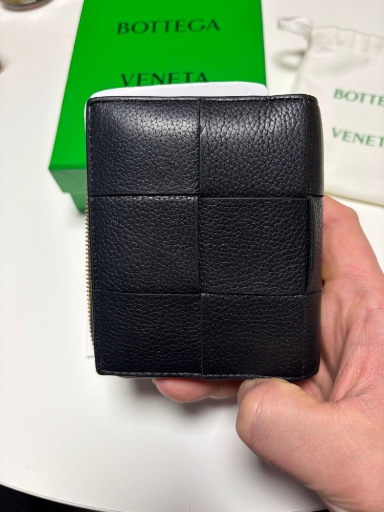 보테가 베네타 카세트 반지갑 블랙 이미지