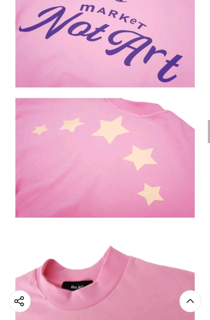 핑크 분홍색 별 프린팅 반팔티 반소매 티셔츠 이미지