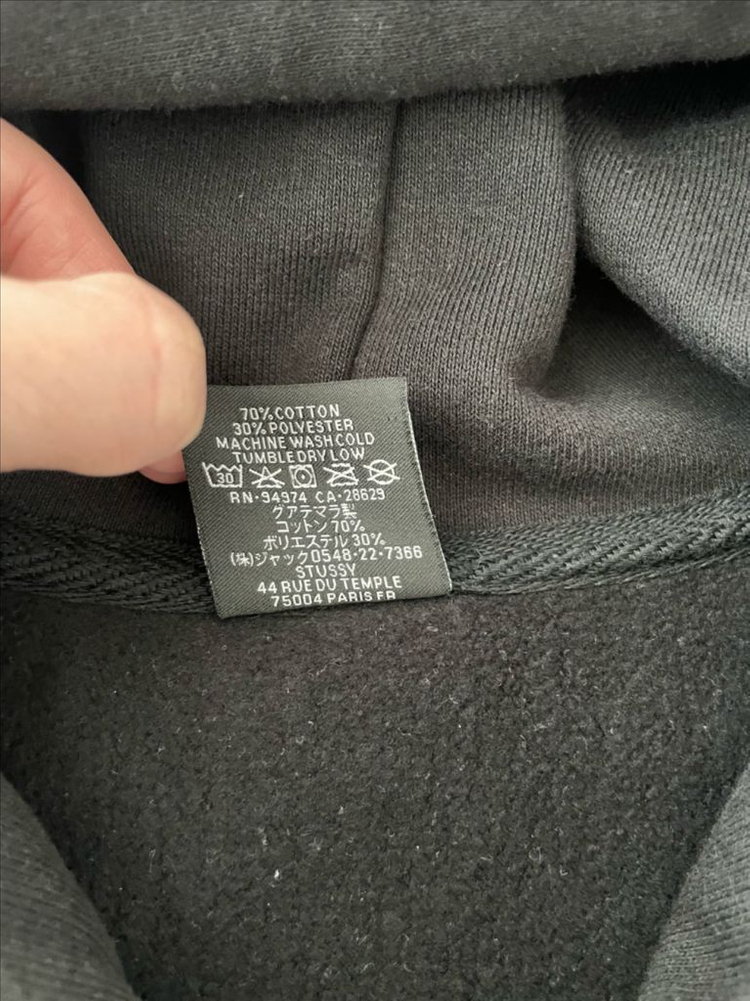 스투시 베이직 후드집업 S(블랙)--6