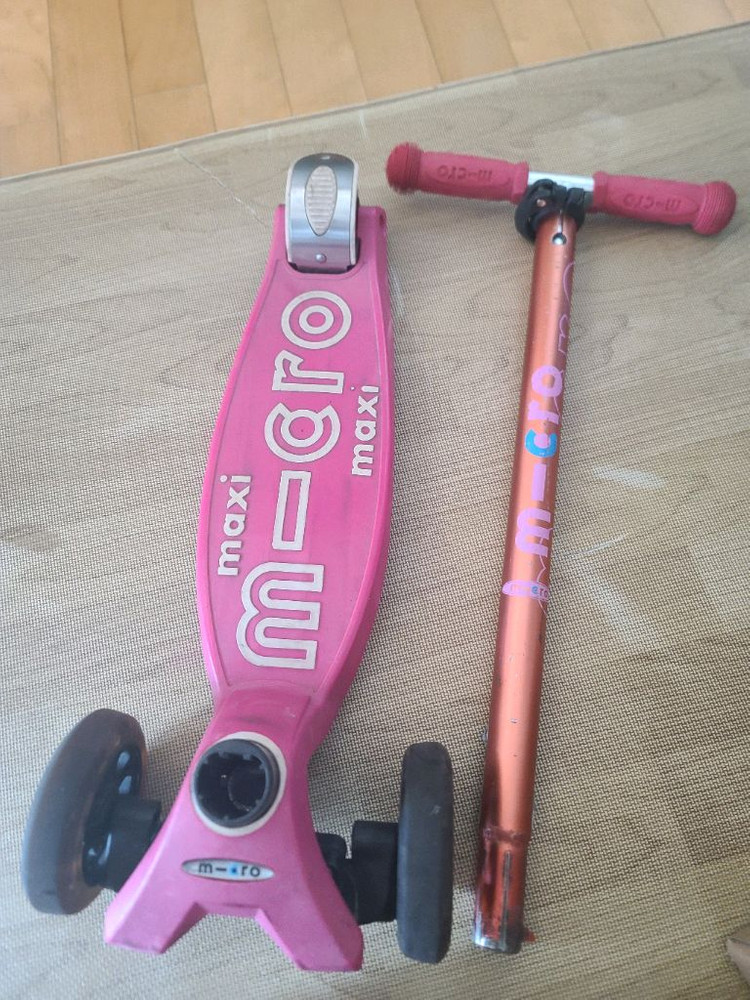 마이크로 맥시 디럭스 led 킥보드 핑크--3