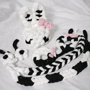 퓨어래빗 블랙&화이트 피그미다람쥐 양말목세트 이미지