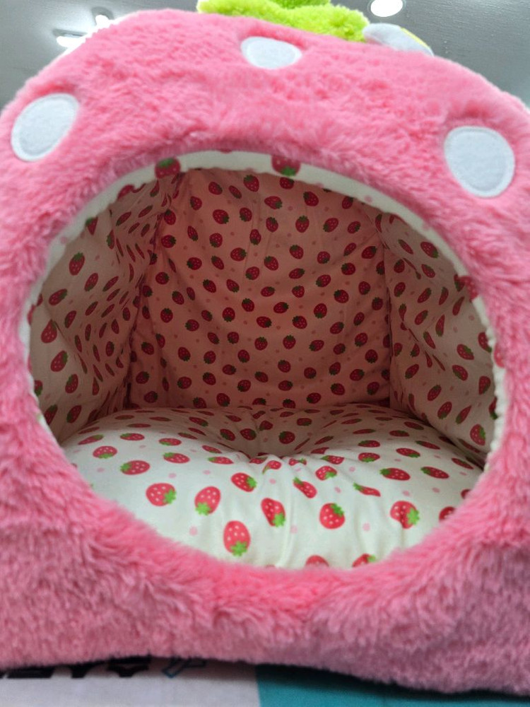 [새제품] 펫파라다이스 딸기 펫 하우스/ 소형 강아지집--7