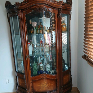 앤틱 원목 장식장(술장)