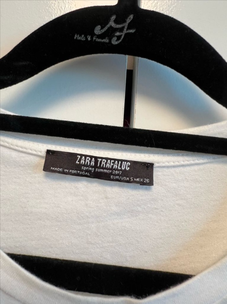 자라 볼륨 퍼프 소매 흰색 블라우스 티셔츠--2