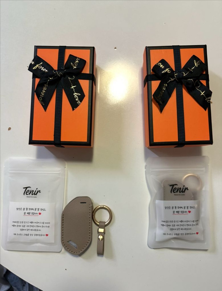 최상급 천연 소가죽 키케이스 자동차 스마트 커버 가죽 키홀더(기아) 이미지