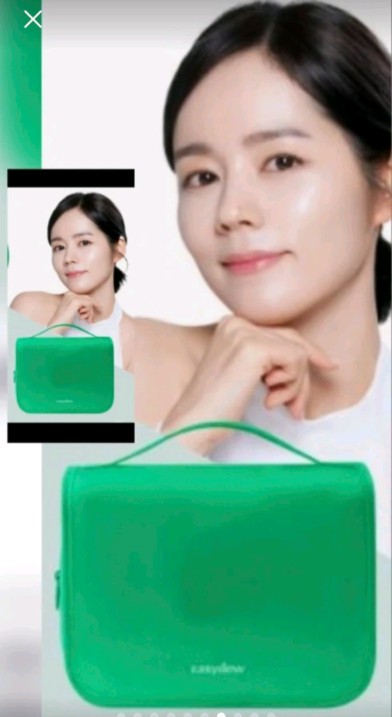 [미개봉 새상품] 이지듀 멜라 비 토닝 앰플 기미쿠션+에디션 케이스+트래블백 4종세트--6