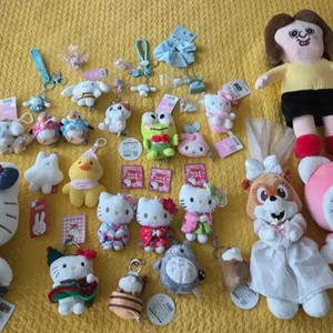 산리오 헬로키티 마이멜로디 시나모롤 키링 인형 모음 이미지