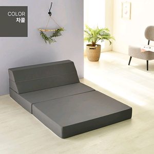 [최저가]4단 접이식 쇼파+매트리스 쇼파베드 방수 침대 이미지