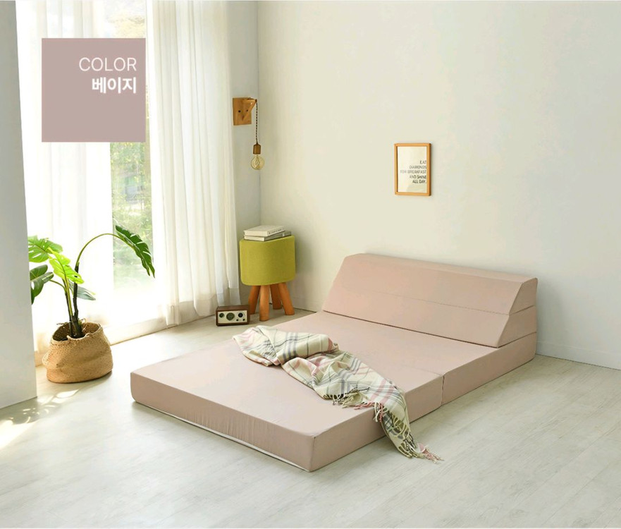 [최저가]4단 접이식 쇼파+매트리스 쇼파베드 방수 침대 이미지