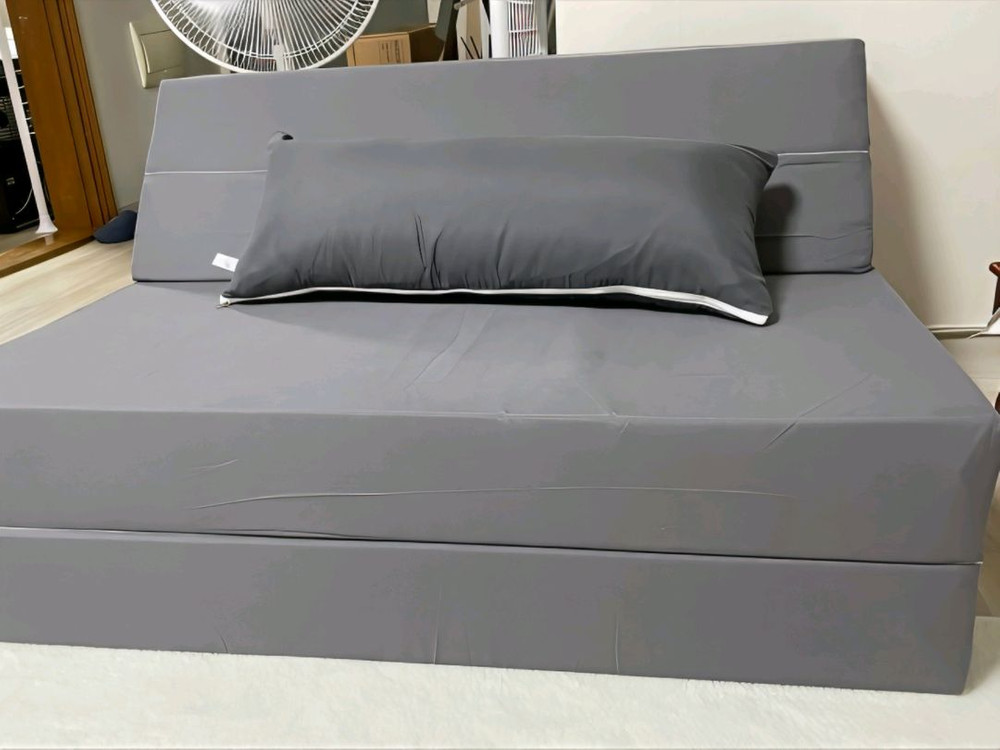 [최저가]4단 접이식 쇼파+매트리스 쇼파베드 방수 침대 이미지