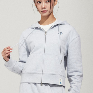 와키윌리 우먼스 크롭 후드집업 네이비 S (새상품)