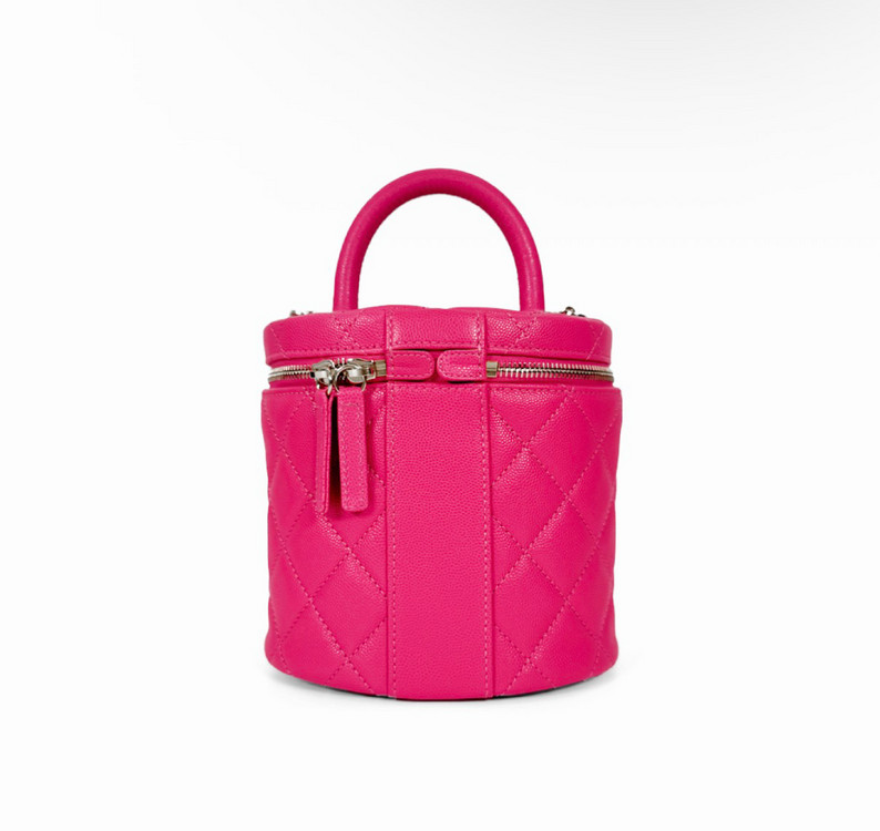 [OS] 샤넬 여성 코코 탑핸들 캐비어 카프스킨 베니티 크로스백 핑크 이미지