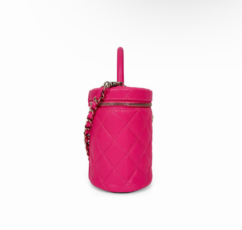 [OS] 샤넬 여성 코코 탑핸들 캐비어 카프스킨 베니티 크로스백 핑크 이미지