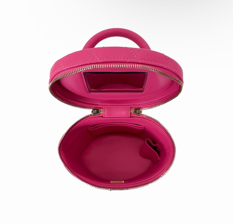 [OS] 샤넬 여성 코코 탑핸들 캐비어 카프스킨 베니티 크로스백 핑크 이미지