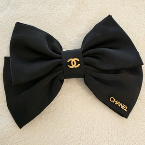 블랙 리본 머리핀