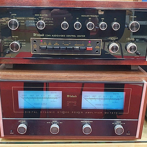 매킨토시MC7270파워앰프/C34V프리앰프/우드케이스/초민트급 이미지