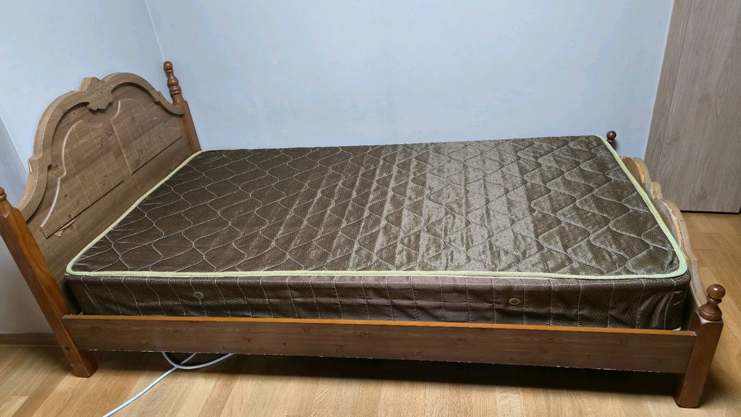 원목 침대프레임 매트리스 세트SS 사이즈 이미지