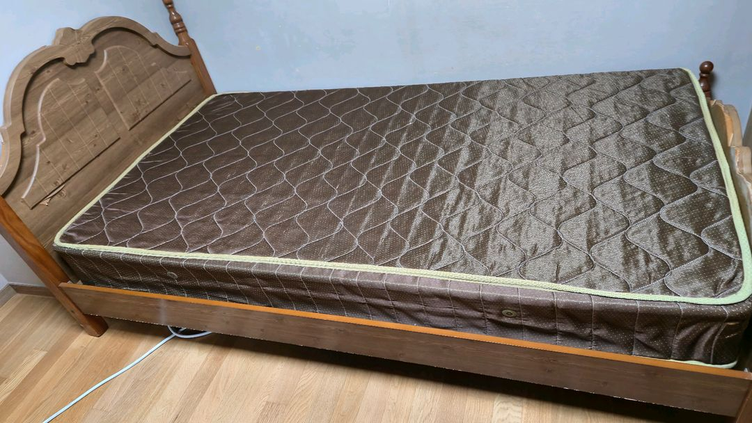 원목 침대프레임 매트리스 세트SS 사이즈 이미지
