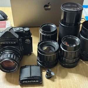 펜탁스 67, 렌즈, 웨이스트 레벨 파인더 일괄 판매합니다. 이미지