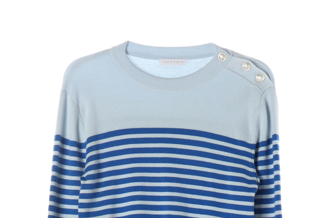 보카바카 23SS 블루 세일러 스트라이프 니트 스웨터 S 이미지