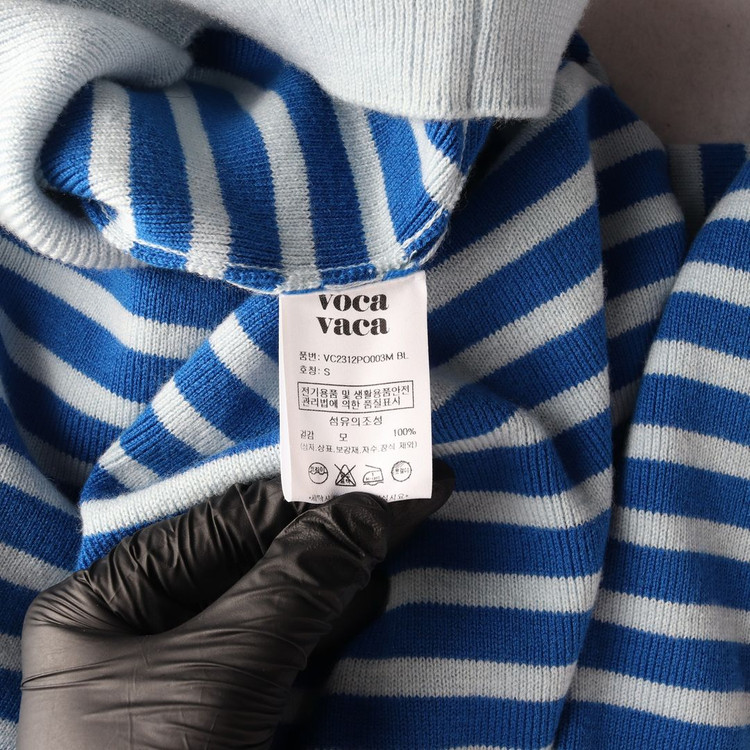 보카바카 23SS 블루 세일러 스트라이프 니트 스웨터 S 이미지
