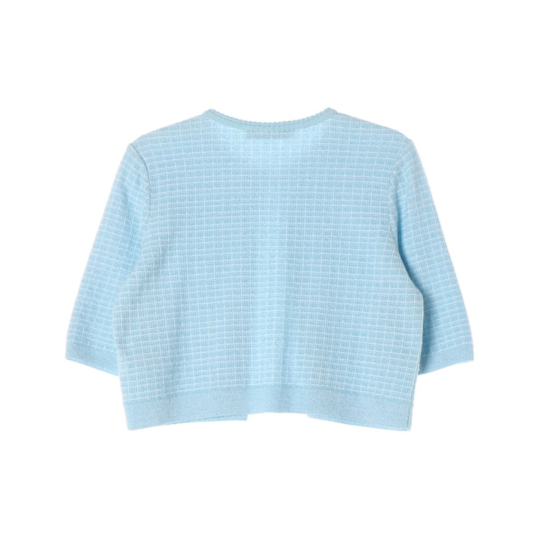 ZARA 자라 스카이블루 반팝 크롭 니트 재킷 가디건 자켓 M 이미지