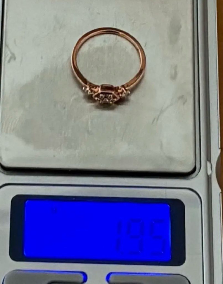 메트로시티 14k 모이사나이트 반지--2