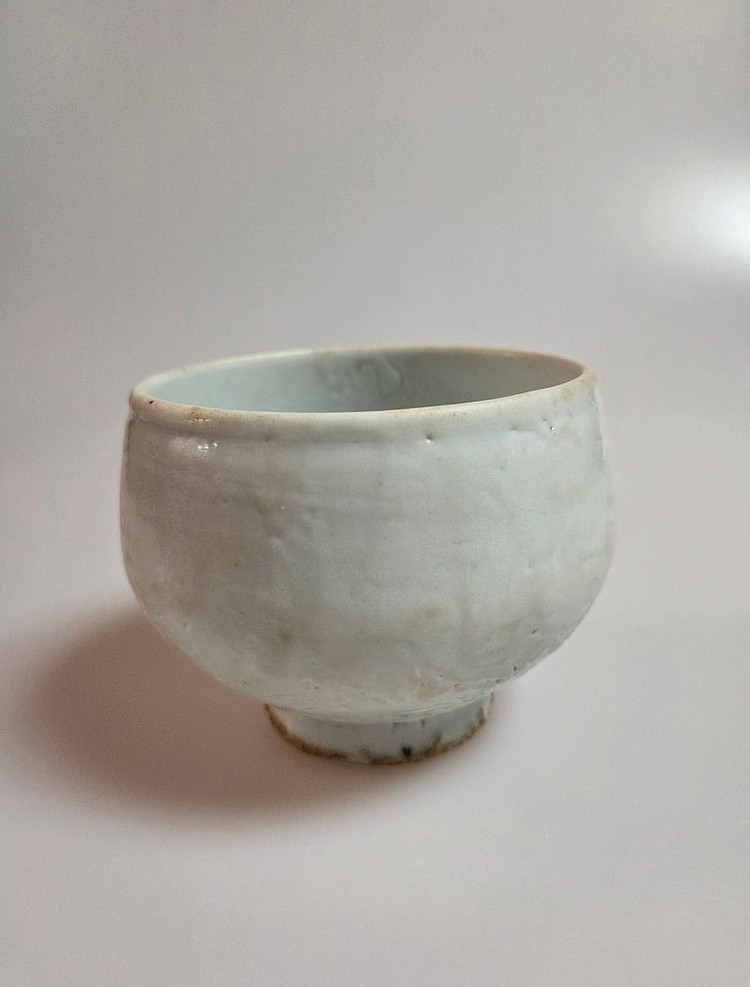 골동품 조선후기 조선백자 오목약사발 이미지