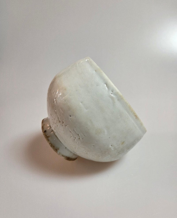 골동품 조선후기 조선백자 오목약사발 이미지