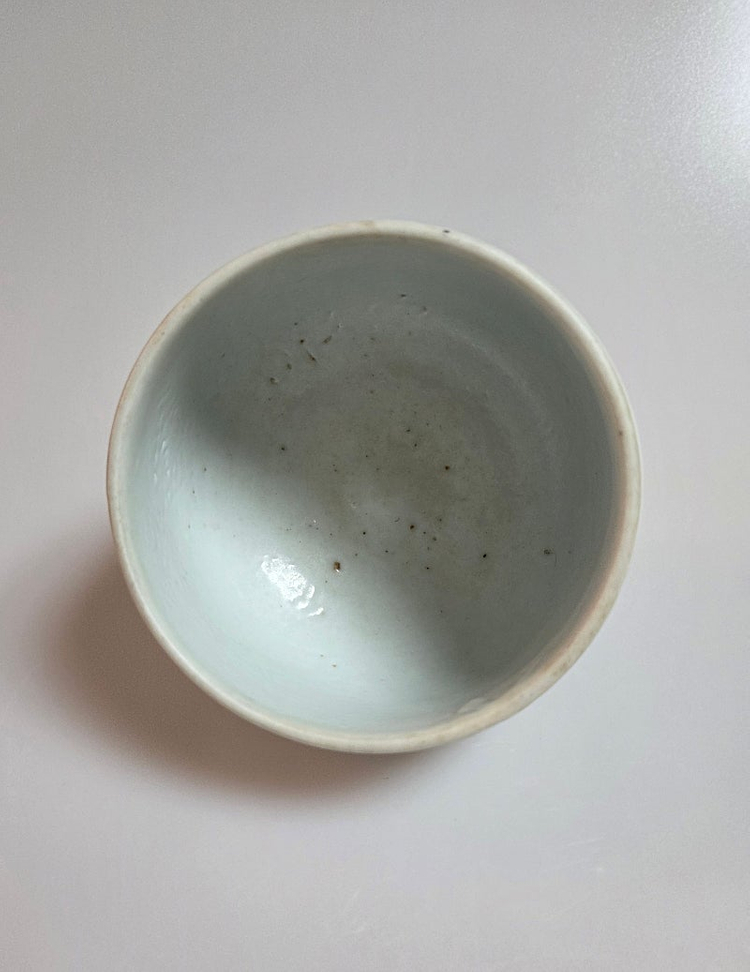 골동품 조선후기 조선백자 오목약사발 이미지