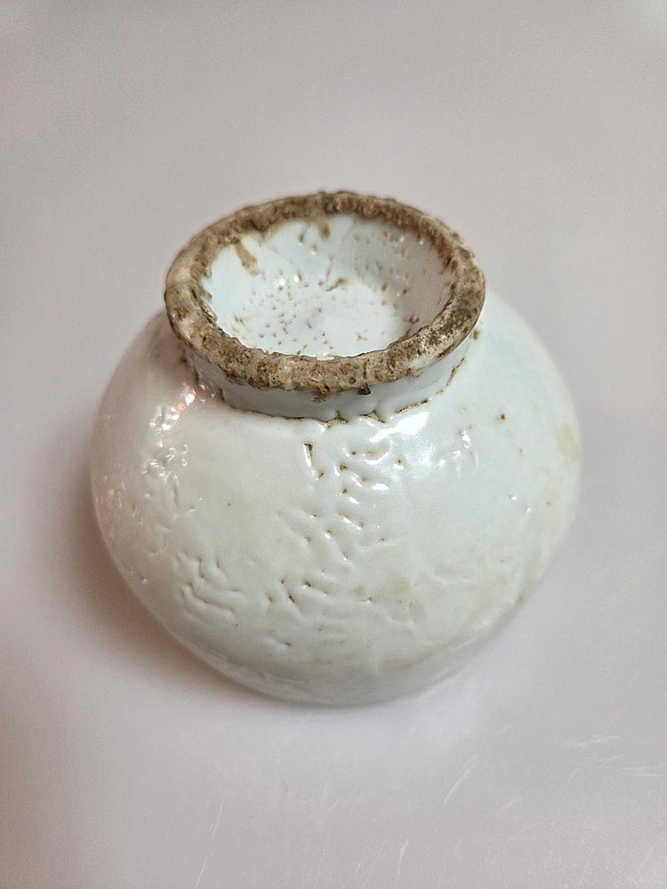 골동품 조선후기 조선백자 오목약사발 이미지