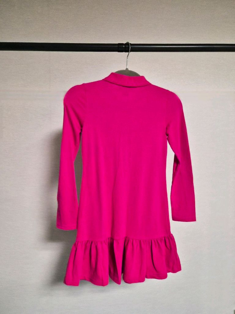 폴로 랄프로렌 여아 핑크 긴팔 피케 원피스 S(7) 이미지