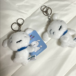 짱구 흰둥이 봉제인형 키링 2개 이미지