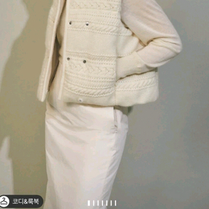 한섬 마인 니트 구스 베스트