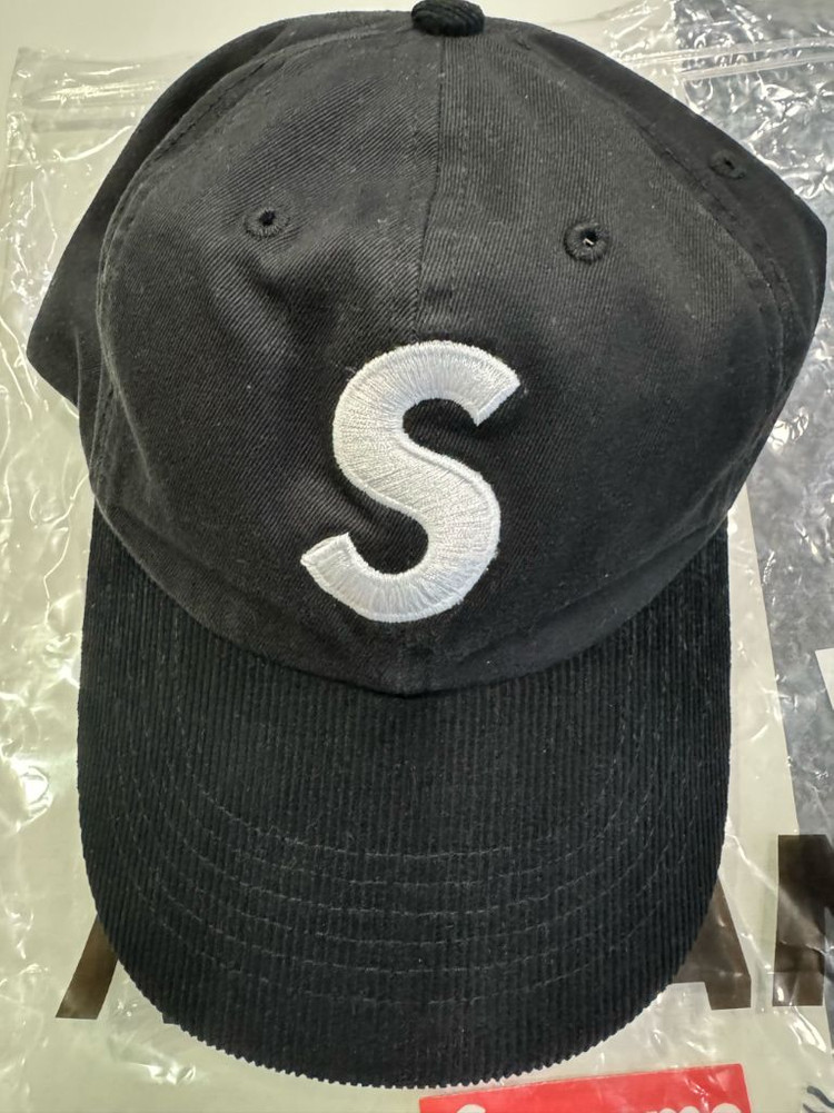 슈프림 S로고 6패널 볼캡 모자 24ss 투톤 블랙--2