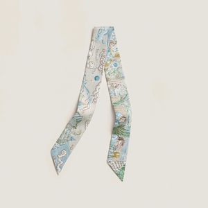 에르메스 트윌리 스카프 시티 오브 라이트 트윌리 블루글라시에/카키/베이지