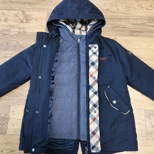 택포)닥스키즈 130 점퍼+오리털 경량패딩 세트. 닥스키즈 내피분리 자켓