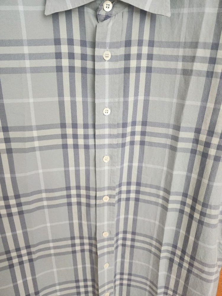 버버리 블루 반팔 셔츠 팝니다.--6