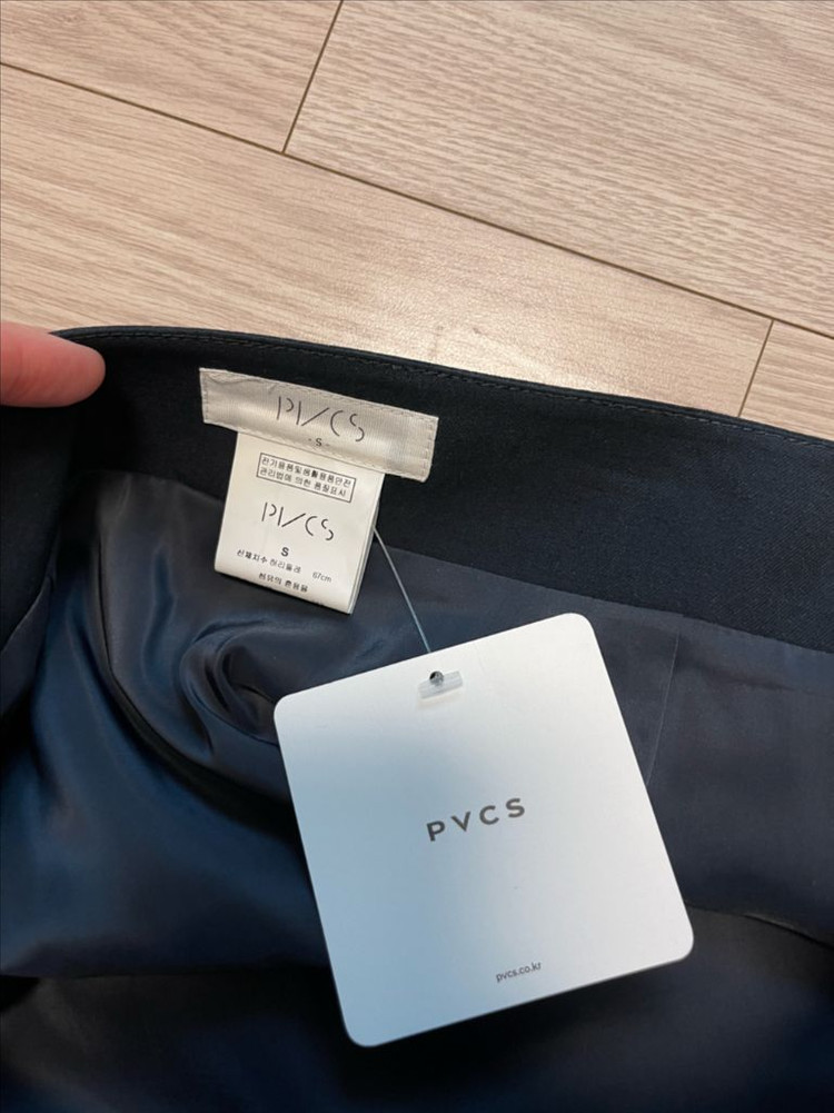 [택달린 새상품] PVCS 언밸런스 롱 스커트 네이비 S 이미지