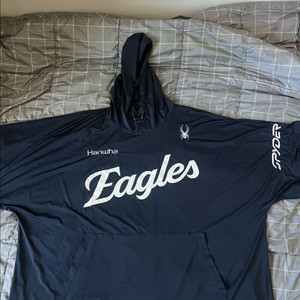 한화이글스 스파이더 25 아이싱 후드 티셔츠 네이비